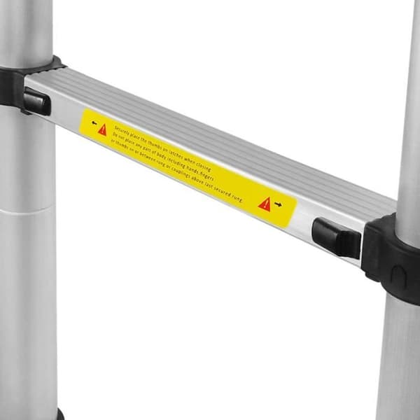 YUENFONG Teleskopstege i aluminium 2,6 m - Halkfri - Multifunktion - Glidstege - Maximal belastning: 150 kg