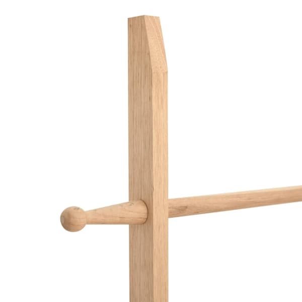 The Living Store håndklædestige 170 cm massivt valnøddetræ - Stiger