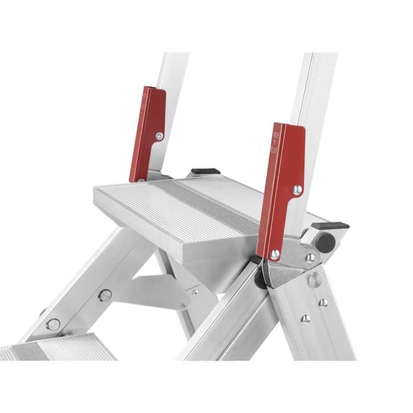 Hailo Aluminiumstege St100 Topline 4 Escalones Silver
