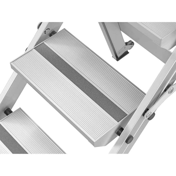 Hailo Aluminiumstege St100 Topline 4 Escalones Silver