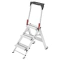 Miniatyrbild 1 av 10: Hailo Aluminiumstege St100 Topline 4 Escalones Silver