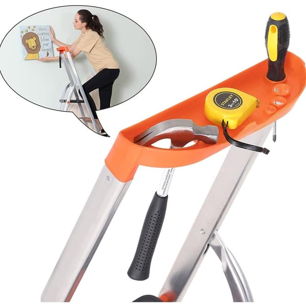 Stige - 3 trin - Aluminium - Anti -slip fødder - Lastkapacitet 150 kg