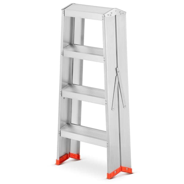 HIGHER Professionell Aluminiumstege, 2x4 steg, EN-131 Certifierad, 150kg Kapacitet