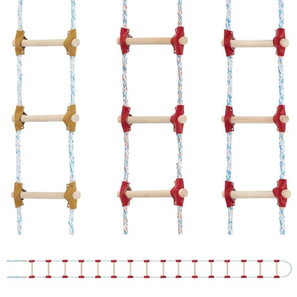 HIGHER®️ 2m Utomhusrepstege - 250kg Kapacitet, Biktrappor, Väderbeständig Polypropylenrep