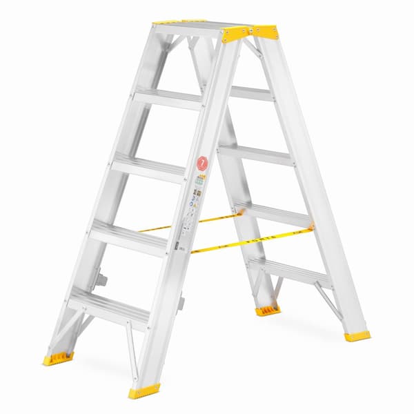 ALOSS® Kompakt Aluminiehusstige - 2x5 Trin, EN131 & TÜV Certificeret, 150 kg Kapacitet