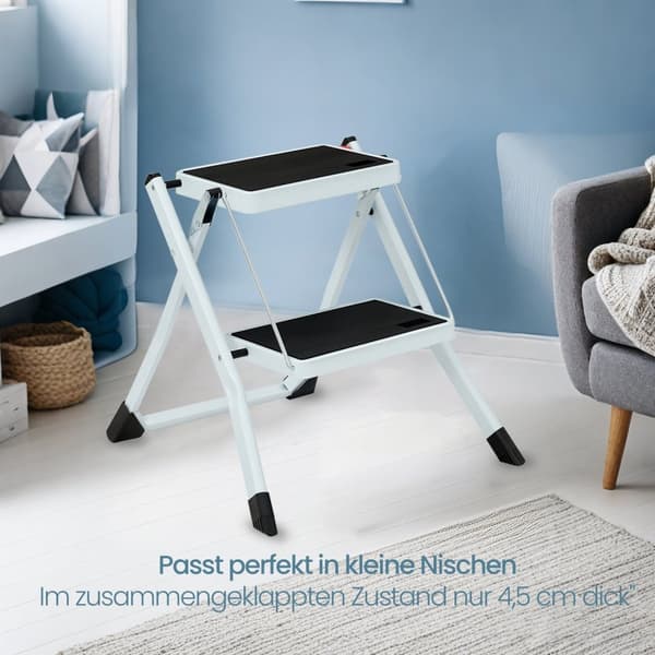 Trappa - med 2 steg, vikning och stabil