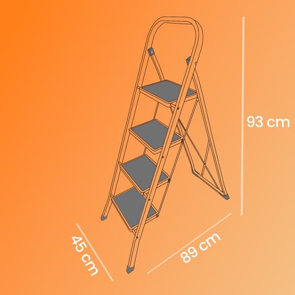 Stairladder - 4 askelta, taitettava ja turvallinen