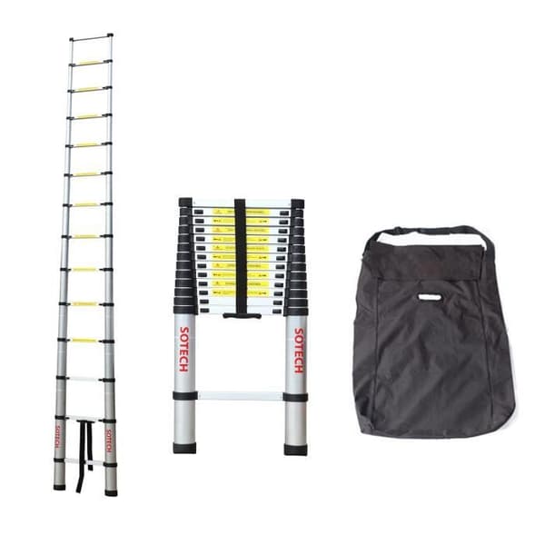 Teleskopstege - Ej specificerad - 4,1 m - Max belastning 150 kg - 14 steg - GRATIS transportväska