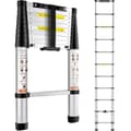 Miniatyrbild 1 av 6: Fällbar teleskopstege i aluminium - VEVOR - 3,2 m utdragbar stegstege Kapacitet 170 kg med halkfria fötter