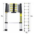 Miniatyrbild 2 av 7: 2.6M Échelle Télescopiqueen Aluminium, Accoudoir Avtagbar, Maximal laddning 150 kg Escabeau de qualité
