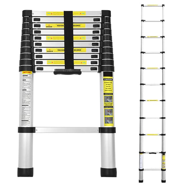 3,2M Échelle Telescopiquen Aluminium Accoudoir Avtagbar, Maximal laddning 150 kg Escabeau de qualité