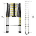 Miniatyrbild 2 av 7: 4.4M Échelle Télescopiqueen Aluminium Accoudoir Avtagbar, Maximal laddning 150 kg Escabeau de qualité