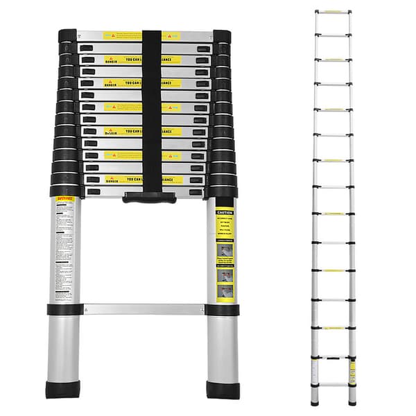 4.4M Échelle Télescopiqueen Aluminium Accoudoir Avtagbar, Maximal laddning 150 kg Escabeau de qualité