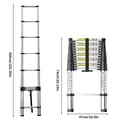 Miniatyrbild 2 av 2: Teleskopstege, Aluminium, 150 kg belastning, Kompakt design,2.6m