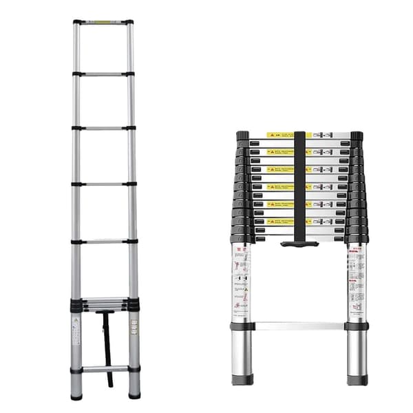 Mångsidig Teleskopstege, Aluminium, 150 kg/330 lbs Lastkapacitet,2.6m