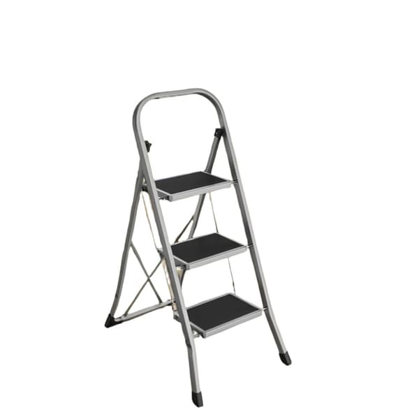 ROTZ 3 -nivå stålfällningsstege - stegstege - bärbar stege - hög stabilitet - 46,5 cm x 74,5 cm x 105 cm