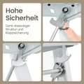 Miniatyrbillede 4 af 6: Rootz foldningstrinstige - 2 niveauer - bærbar stepladder - Stabilt metal - Sikker foldet design - 46,5 cm x 90 cm x 4 cm