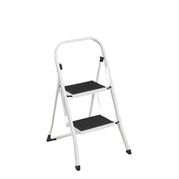 Rootz foldningstrinstige - 2 niveauer - bærbar stepladder - Stabilt metal - Sikker foldet design - 46,5 cm x 90 cm x 4 cm