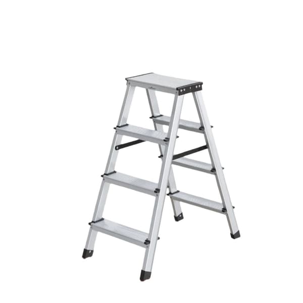 Rootz Trade Ladder - Aluminiumsstige - 2 skrigtet trin - sammenfoldelig bekvemmelighed - 45x35,5x38 cm udfoldet, 19x35,5x44cm foldet, understøtter 150