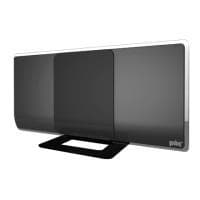 Aktiv Full HD DVB-T indendørsantenne inklusive strømforsyningsenhed - VHF/UHF-modtagelse 42 dB/38 dB, DVB-T DVB-T2, DAB-radio
