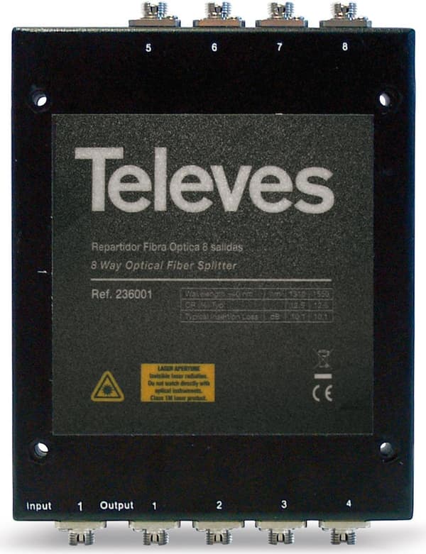 Televes OVT8N Kabeldelare Svart Kabeldelare eller Combiner (OVT8N)