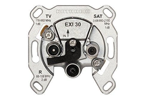 Kathrein EXI 30 satellit enkeltforbindelsesstik (3-vejs) til modem EXI01/EXI3508 Metallic