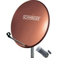SCHWAIGER SAT system 60 cm 1 deltager enkelt LNB mursten rød
