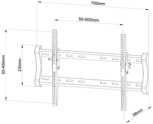 Vivanco TV wall mount Tilt BTI 6060 50kg
