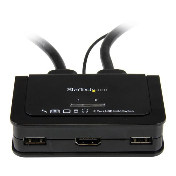 Startech 2 Port Usb Hdmi Cable Kvm Switch Sort