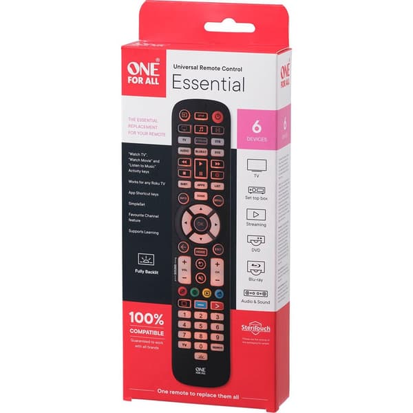 One For All Universal Tv-fjärrkontroll Urc3661 Silver