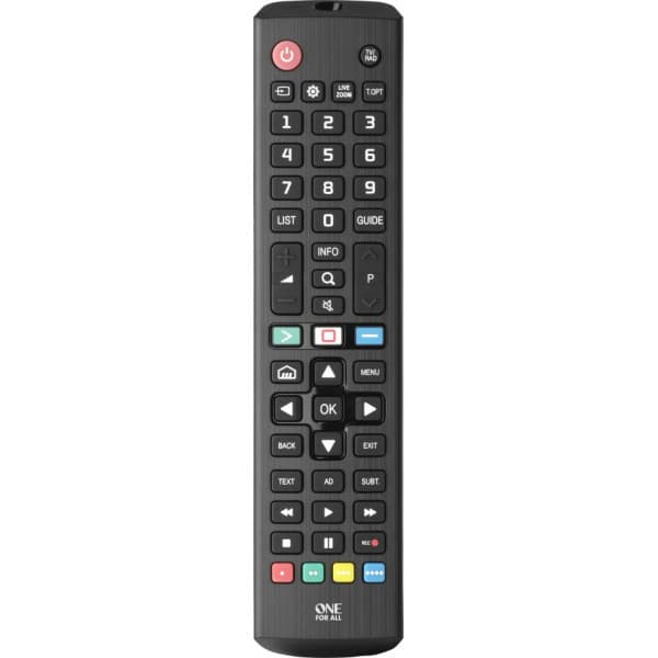 One For All URC 4911 -universalfjernbetjening til LG-TV'er Sort