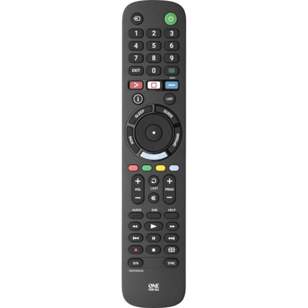 One For All URC 4912 -universalfjärrkontroll för Sony-TV-apparater Svart