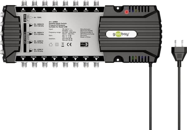 Goobay satellit multi-switch 9 indgange/16 udgange (64884)