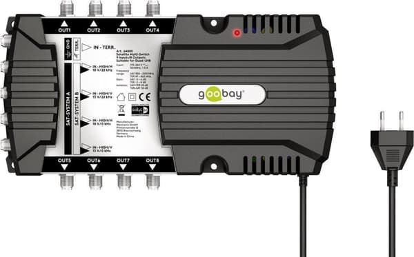 Goobay satellit multi-switch 9 indgange/8 udgange (64880)