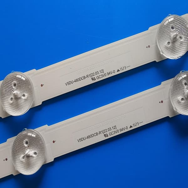 LED-taustavalo nauha, 11 lamppua, yhteensopiva Samsung S_5U75_48_FL L5 R6 BN96-34793A 34794A UE48JU6000 UE48JU6400K UE48JU6450 V5DU-480DCA-R1 kanssa.