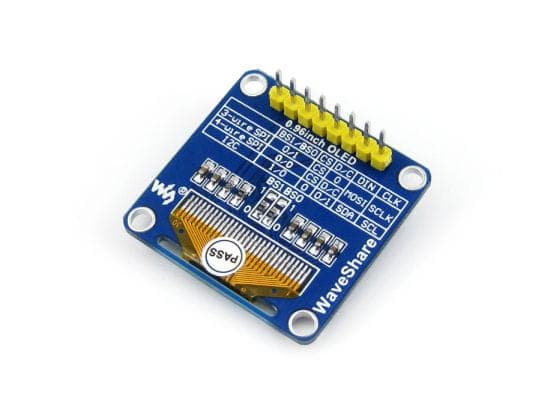 OLED-skærm 0,96" SPI/I2C