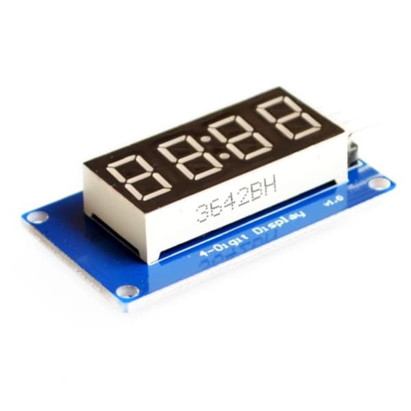 LED-display med 4 cifre, TM1637-controller
