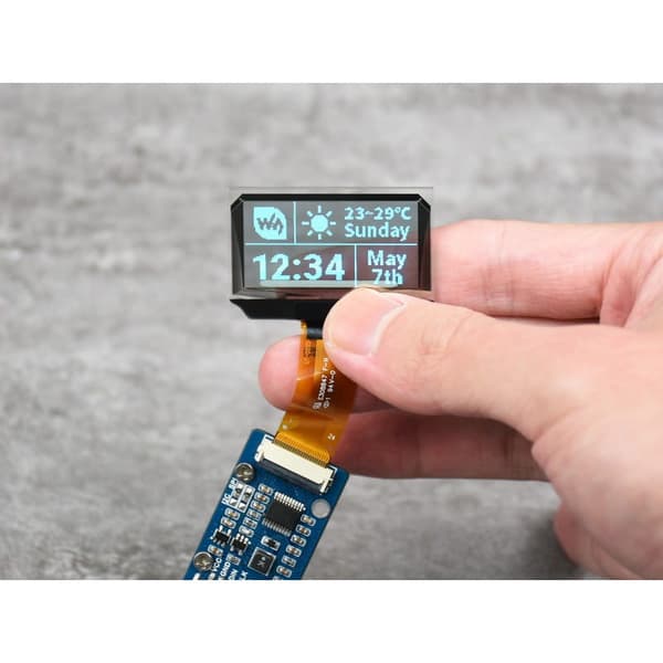 Läpinäkyvä OLED-näyttö, 1,51 tuuman resoluutio, 128 × 64, siniset SPI/I2C-liitännät