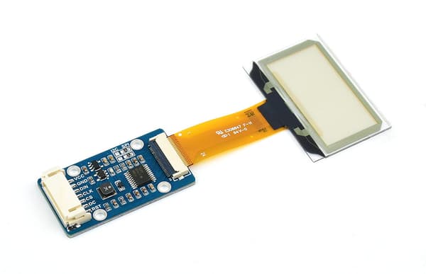 Läpinäkyvä OLED-näyttö, 1,51 tuuman resoluutio, 128 × 64, siniset SPI/I2C-liitännät