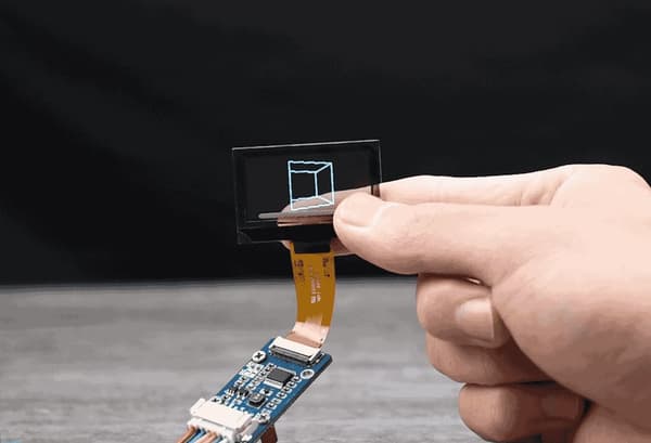 Läpinäkyvä OLED-näyttö, 1,51 tuuman resoluutio, 128 × 64, siniset SPI/I2C-liitännät