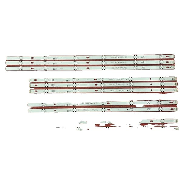 LED-bakgrundsbelysningsremsa, komplett kit för 60-tums TV, hög hållbarhet,Kit 10st för 1 TV