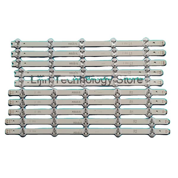 LED-bakgrundsbelysning, 10 st/set, Kompatibel med Panasonic TX-47AS650 och TX-47AS740