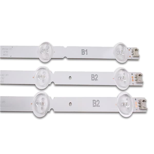 LED-bakgrundsbelysningsremsor, 630 mm längd, 7 LED per remsa, UL-certifierad