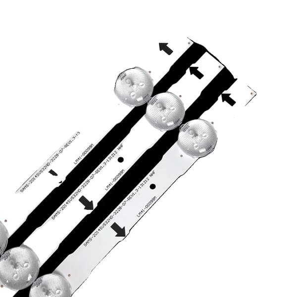 LED-bakgrundsbelysningsremsor, 648 mm längd, 7 LED-lampor,10set, 3 st Samsung 32 tum
