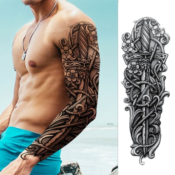 Temporär Tatuering Fake Tattoo Sleeve Faketatuering Fakesleeve