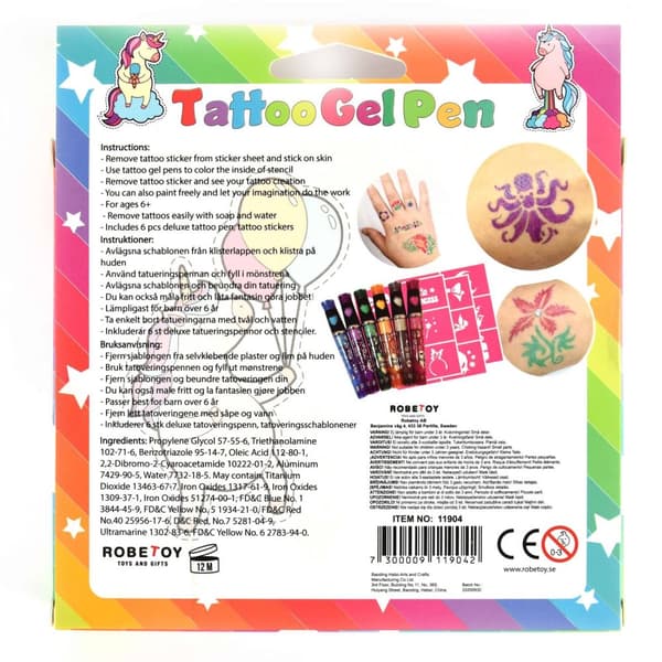 Tatoo Geelikynät, 6 kpl - Robetoy