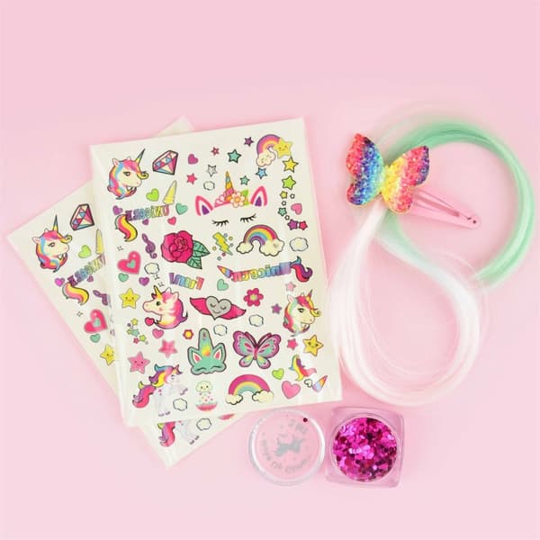 Unicorn Tattoo & Hairset 4 dele - Robetoy