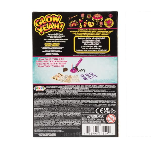Glød ja! Glow in the Dark Tattoo refill-pakke