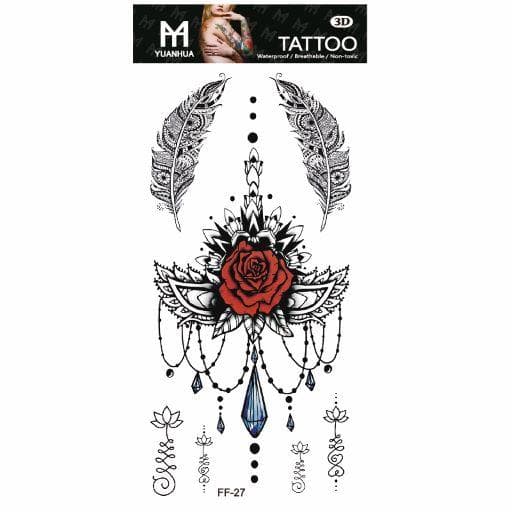 Tillfällig Tatuering 19 x 9cm - Dream catcher Flower