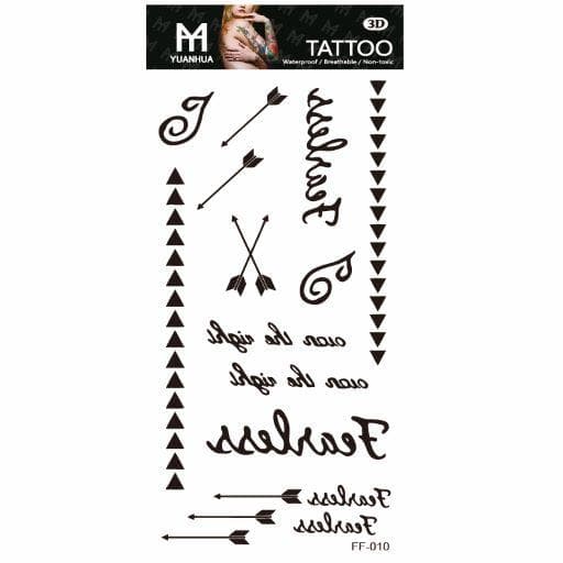 Tillfällig Tatuering 19 x 9cm - Fearless